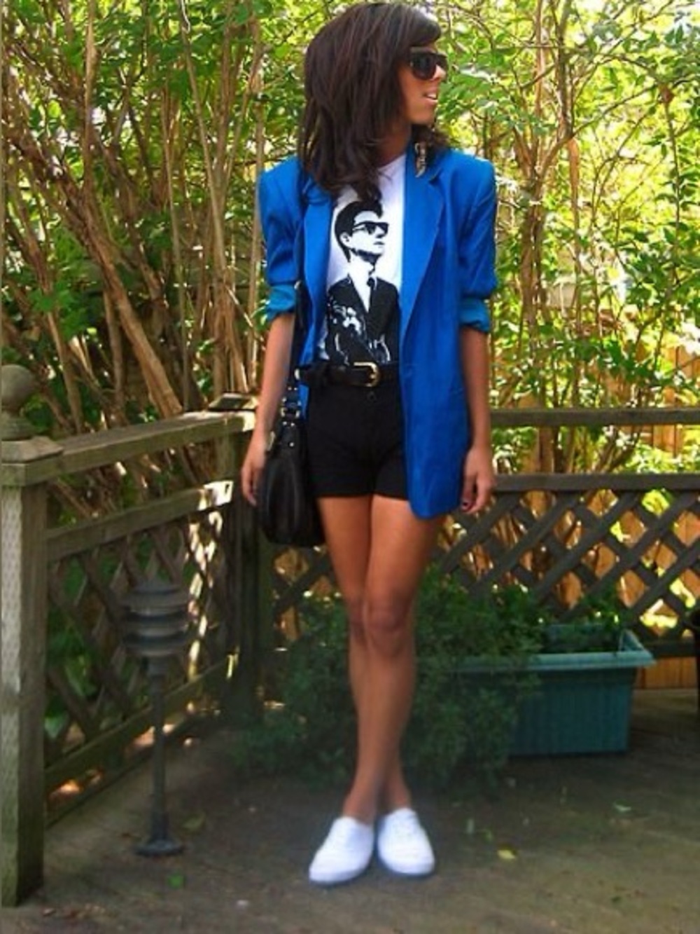 Cobalt Blue Open-Front Women's Blazer